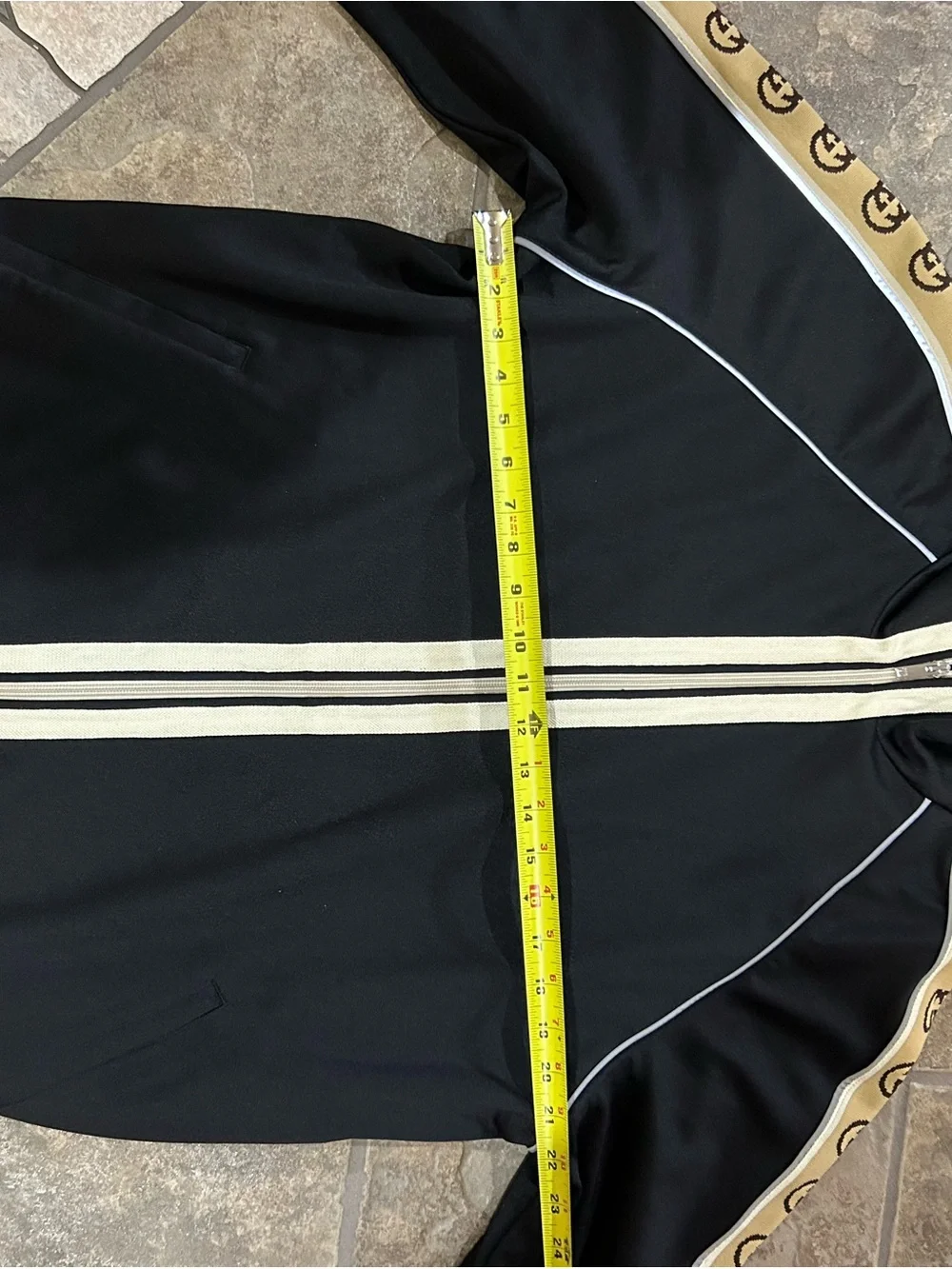Men's Gucci GG  ribbon oversized technical jersey, track, jacket, size XL
